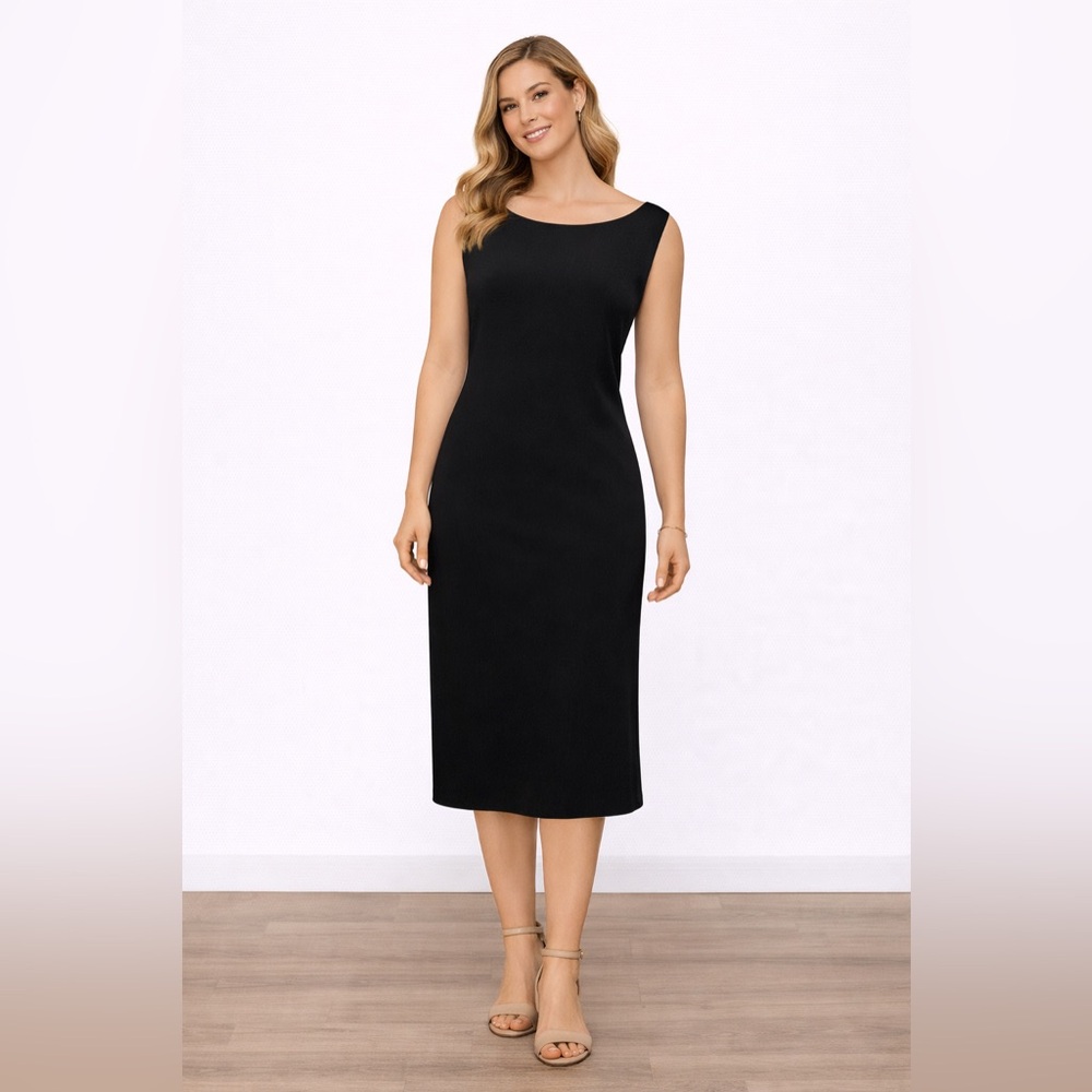 Avenue Black Sleeveless Midi Dress